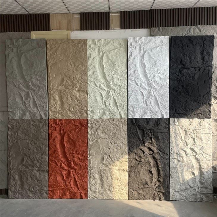 Grossisti Nuovo design decorativo da parete in PU modanatura Pannelli in pietra PU Pannello a parete in pietra PU